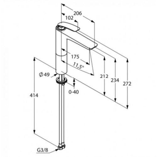 Змішувач для раковини Kludi Balance, 522960575